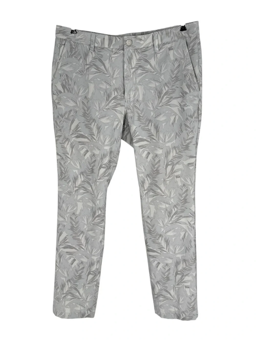 Bonobos Golf Pants Mens Size 36x32 Gray Tropical Print Stretch Slim Fit